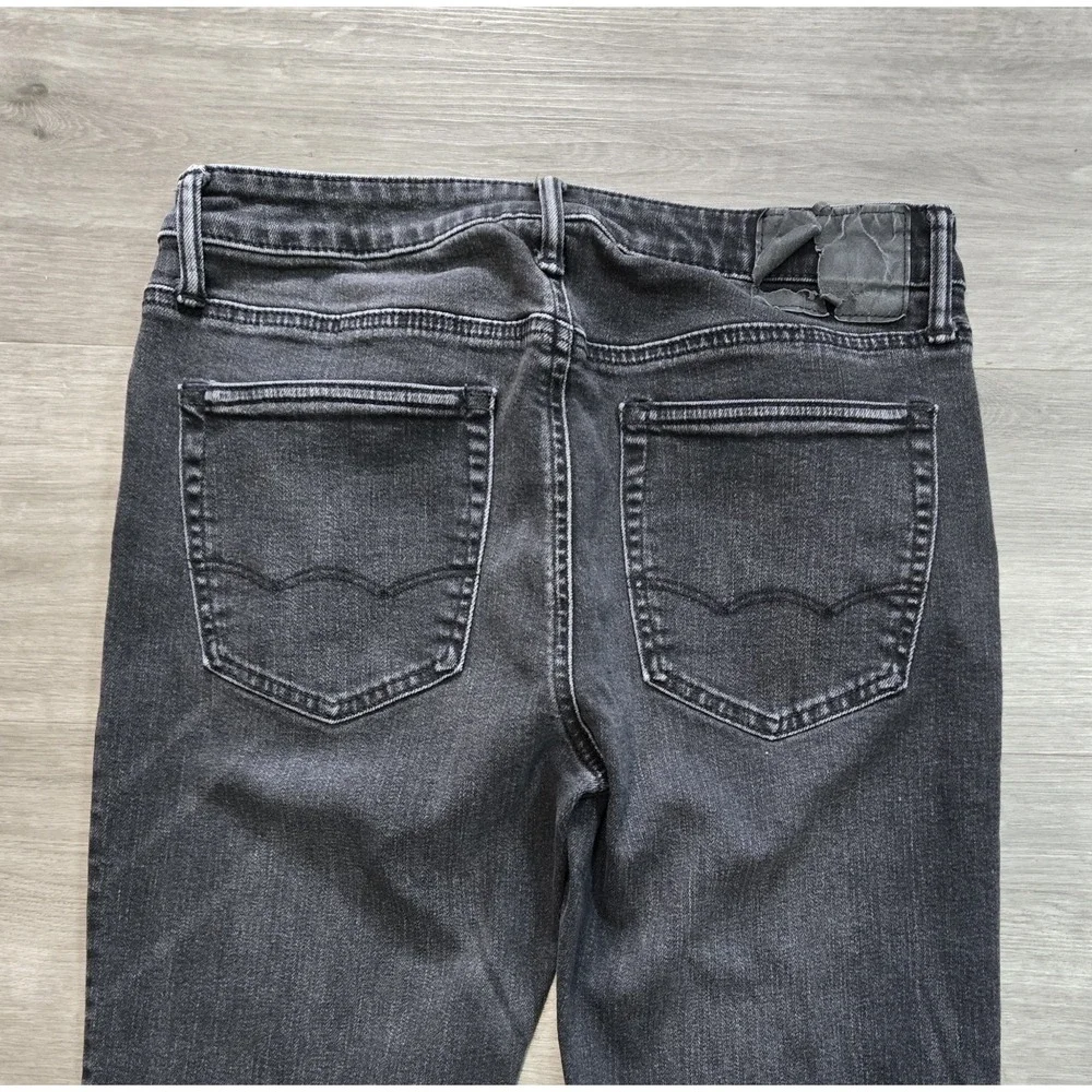 American Eagle Men Jeans Size 31x34 Black Denim Slim Air Flex Plus (Actual 31x32